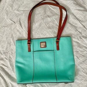 Dooney & Bourke Lexington Pebbled Leather Tote Bag in Mint Green